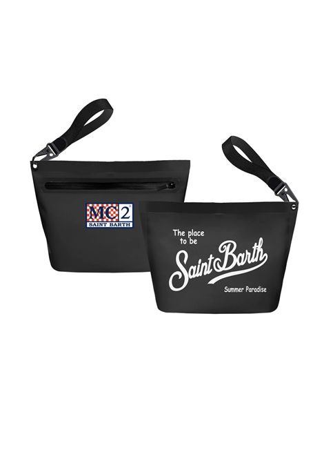 Pochette Mc2 Saint Barth Aline aqua nera pvc logo MC2 SAINT BARTH | Pochette | ALINEAQUA01983H00